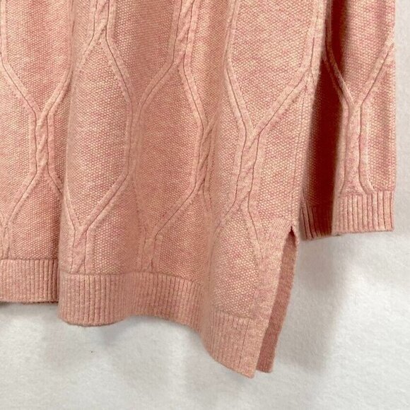 J. Jill Cabled Knit Sweater Tunic Barbie Boho Cottage Grandma Chic Academia L - Picture 7 of 10